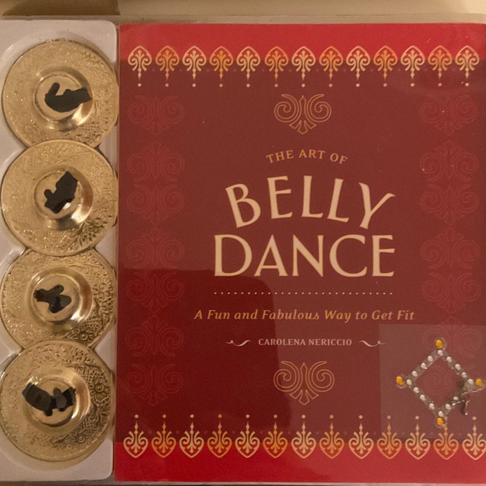 The Art of Belly Dance Book with Gold Finger Cymbals